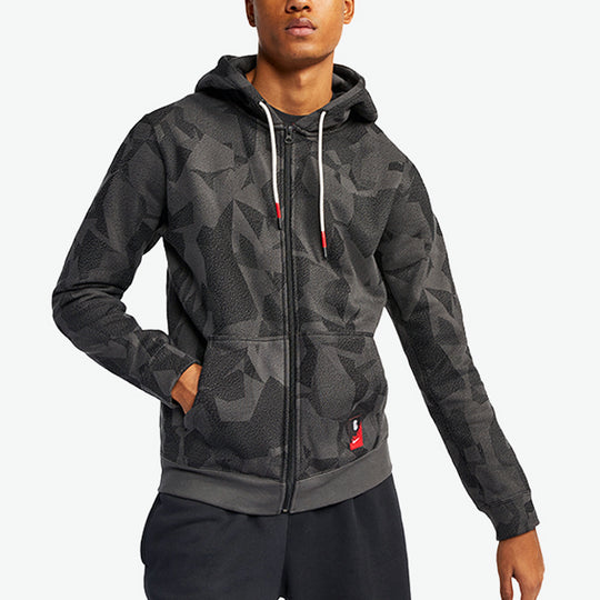 Nike Kyrie Kyrie Irving Basketball Sports Fleece Lined Jacket Gray AJ3386-010