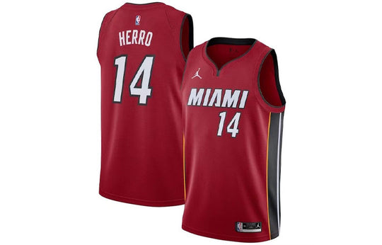 Men's Nike NBA SW Fan Edition Miami Heat Sports Basketball Jersey/Vest Jersey Red CV9483-608