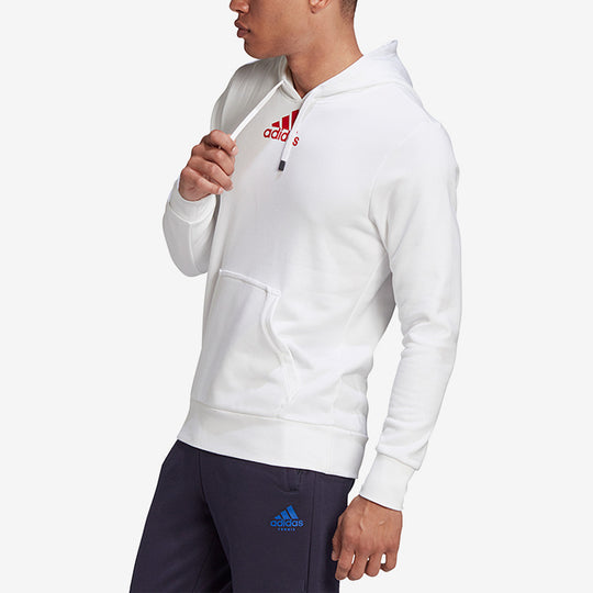 Men's adidas Logo Printing Sports Tennis Pullover White FU0072