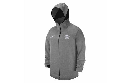 Nike Golden State Warriors LOGO Hooded Jacket Gray 940877-032 Jacket - KICKSCREW