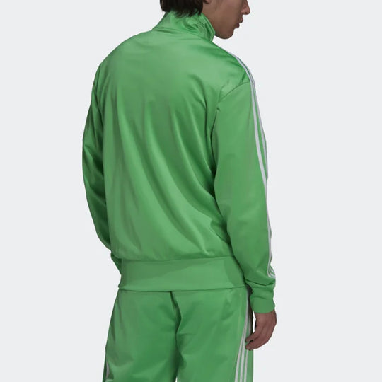 adidas originals Casual Alphabet Printing Stripe Jacket Green H06717