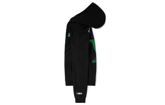 Men's Kappa Printing Casual Sports hooded Cardigan Black K0A12MK04D