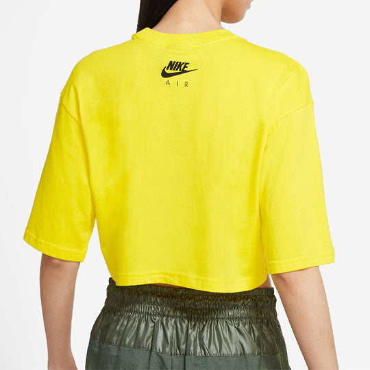 (WMNS) Nike AIR Short Sleeve Tops Yellow CJ3060-731