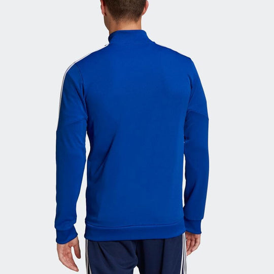 Men's adidas Small Logo Side Stripe Casual Jacket Blue HB0005