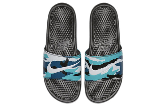 Nike BENASSI JDI PRINT Slide 'Black Blue Camo' 631261-027
