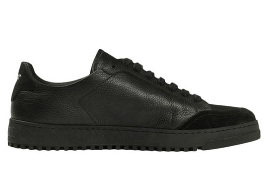 (WMNS) OFF- Carryover low-top leather sneakers 'Black' OWIA093E187860011001