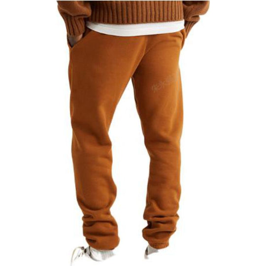 Fear of God Essentials SS22 Straight-Leg Logo-Print Cotton-Blend Jersey Sweatpants Brown FOG-SS22-001