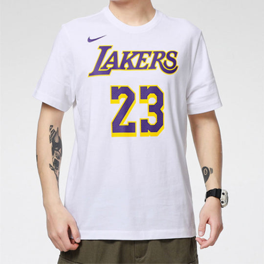 Nike Men's NBA Los Angeles Lakers James NO.23 Basketball Sports White ...