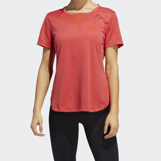 (WMNS) adidas Round Neck Short Sleeve Red FP7195