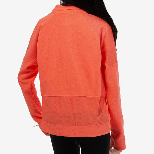 (WMNS) Nike Training Sports Cardigan Fleece Lined Stand Collar Hoodie Jacket Orange CZ9147-854