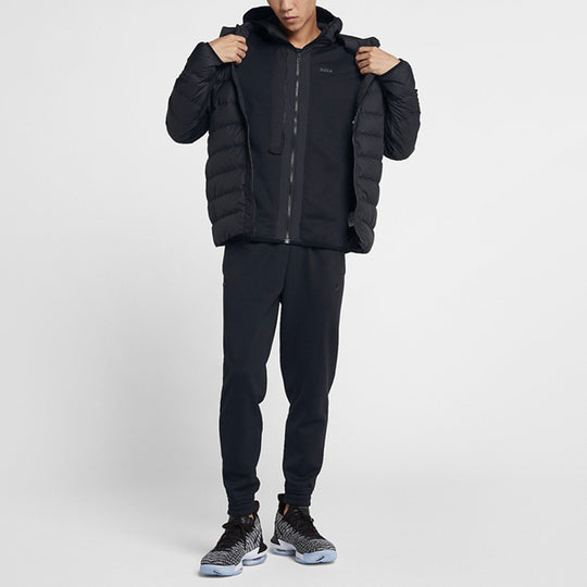 Men's Nike Casual Hooded Black Down Jacket AH2206-010