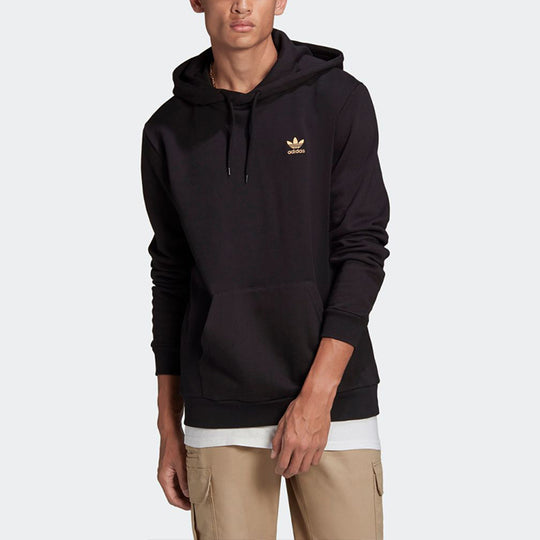 adidas originals Casual Sports Gold hooded Pullover Black GP0932
