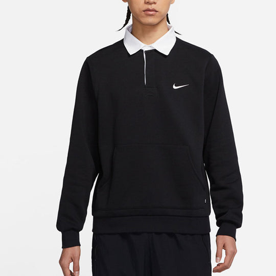 Men's Nike SB Fleece Skateboard Knit Breathable Splicing Embroidered Autumn Black DM6483-010