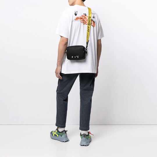 OFF-WHITE FW21 Painting Pattern Printing Round Neck Short Sleeve Loose Fit White OMAA038R21JER0090131-1