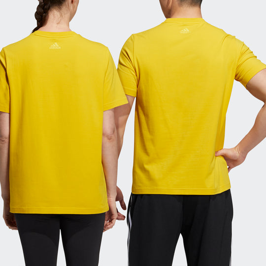 adidas China Tee Casual Sports Round Neck Short Sleeve Couple Style Yellow GP1862