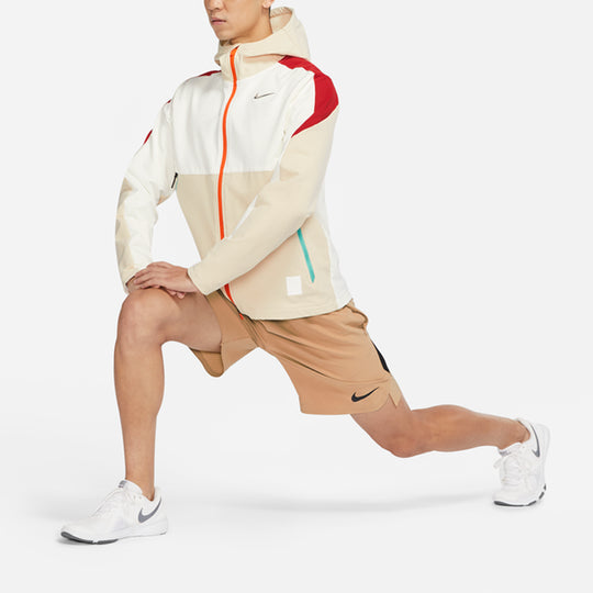 Men's Nike Casual Sports Logo Hooded Long Sleeves Sail White Jacket DQ5064-133