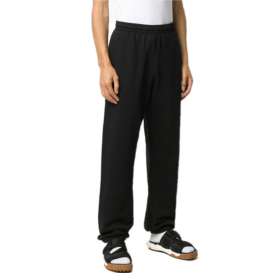 Men's Off-White Stancil Black Sports Pants/Trousers/Joggers OMCH029E20FLE0031001