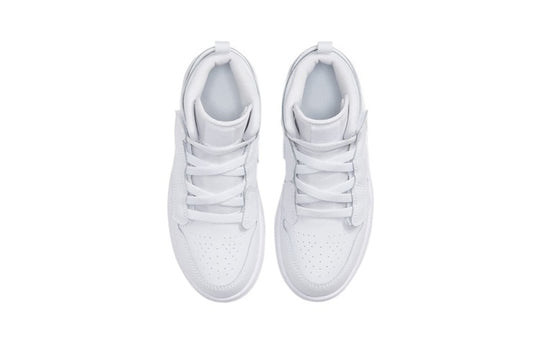 (PS) Air Jordan 1 Mid ALT 'Triple White' AR6351-126 Retro Basketball Shoes  -  KICKS CREW