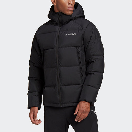 adidas Sports Windproof Stay Warm hooded down Jacket Black GE9901 ...
