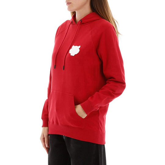 KENZO Cotton hooded Long Sleeves Hoodie Red F962SW762982-22