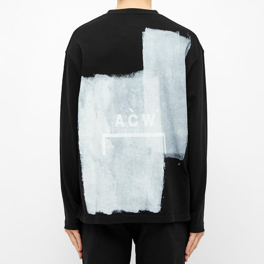 A-COLD-WALL* SS20 Long Sleeve Block Painted Tee Logo Tee ACWMTS008WHL-BK