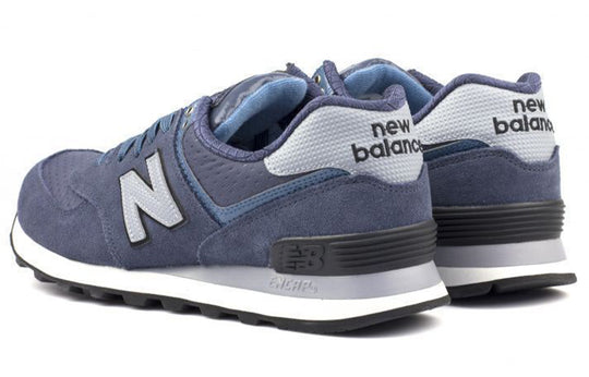 New Balance 574 Series Wear-resistant Non-Slip Shock Absorption Low Tops Gray Blue ML574CUB