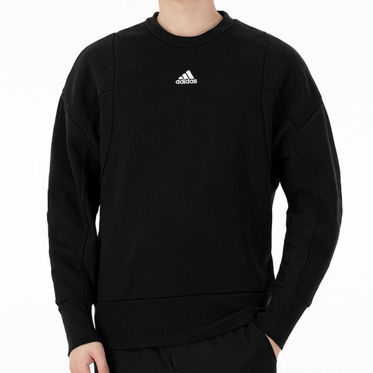 Men's adidas Internal Crew Round Neck Long Sleeves Pullover Black HB6559