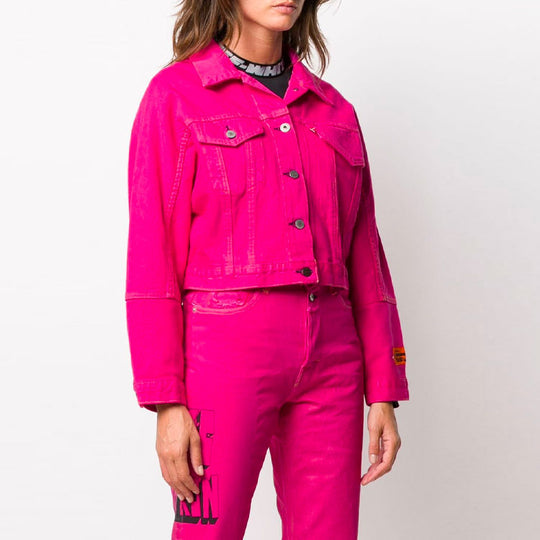 HERON PRESTON x Levis Crossover Button Denim Jacket Pink HWYE005R209270012801