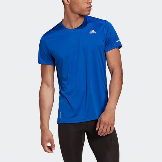 adidas Logo Printing Running Sports Male Blue GC9094 - KICKS CREW