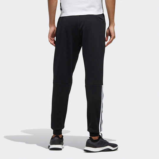 Men's adidas Logo Stripe Bundle Feet Sports Pants/Trousers/Joggers Black ED1945