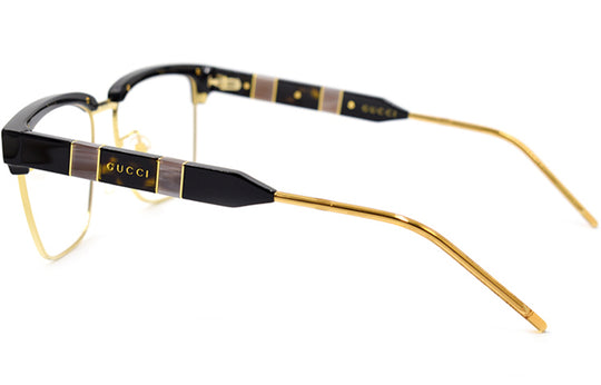 Men's Gucci Multi-Color GG Optical Metallic Asia Edition Black Glasses Frame GG0605O-001
