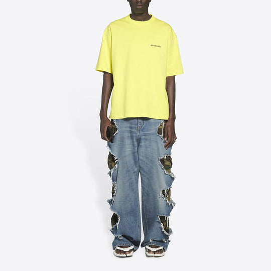 Balenciaga Medium Fit T-Shirt 'Yellow' 612966TIVG57440
