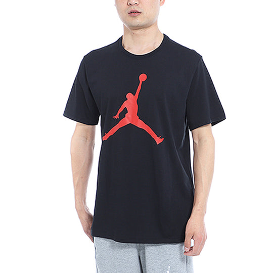 Air Jordan Casual Sports Round Neck Large Logo Short Sleeve Black CD7611-010
