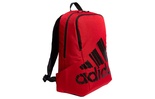 adidas Large logo Athleisure Casual Sports schoolbag backpack Unisex Red ED6891