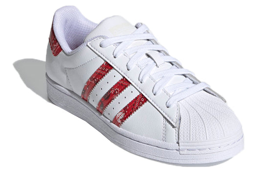 (WMNS) adidas originals Superstar 'White Dark Red' GZ9156