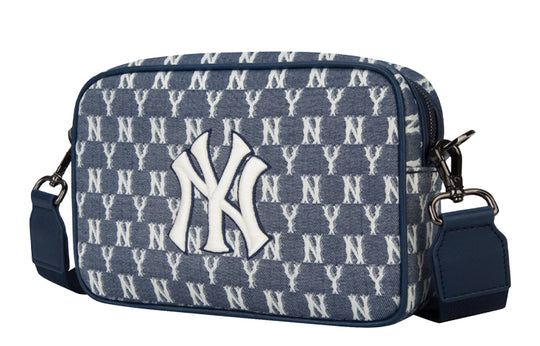 MLB Monogram NY New York Yankees Crossbody Bag Blue 32BGDC011-50N
