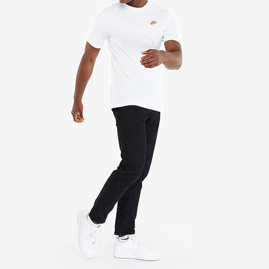 Men's Nike Box Printing Short Sleeve White T-Shirt CI6300-100