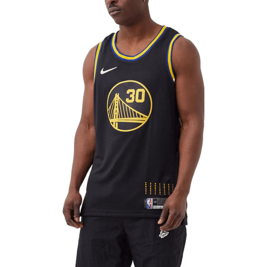 Nike NBA City Edition 75 Anniversary Basketball Jersey 'Black Yellow' DB4027-010