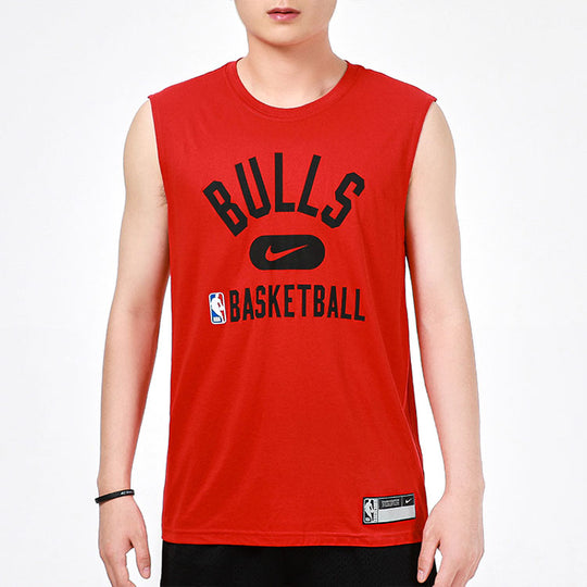 Men's Nike Dri-FIT Chicago Bulls Training Sports Quick Dry Sleeveless Red T-Shirt DM3224-657
