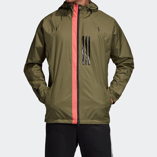 adidas hooded Woven Jacket Khaki Brown DZ0049