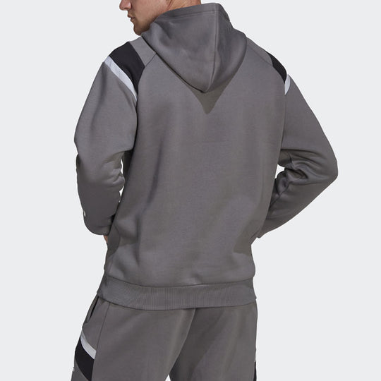 Men's adidas Sw Fl Hoddie Contrasting Colors Sports Gray HP1899