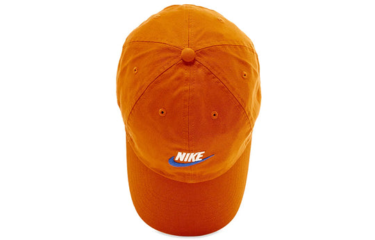 Nike Sportswear Heritage86 Futura Washed Cap 'Orange University Blue White' 913011-847