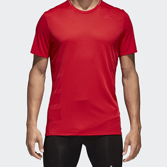 Men's adidas Running Short Sleeve Red T-Shirt BQ7270