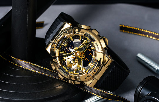 GM110G-1A9 | Analog-Digital Black and Gold Men's Watch G-SHOCK | CASIO
