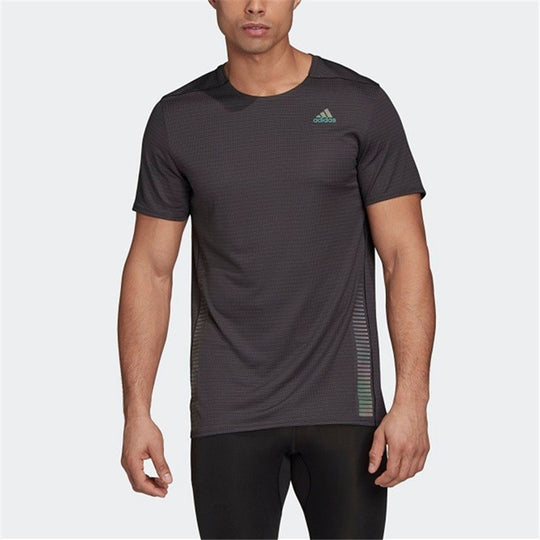 adidas Premium Tee M Reflective Running Sports Short Sleeve Black GL2008