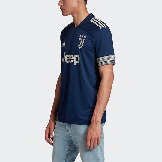adidas Juve A Jsy Juventus Away Fan Edition V neck Sports Jersey Blue GC9087