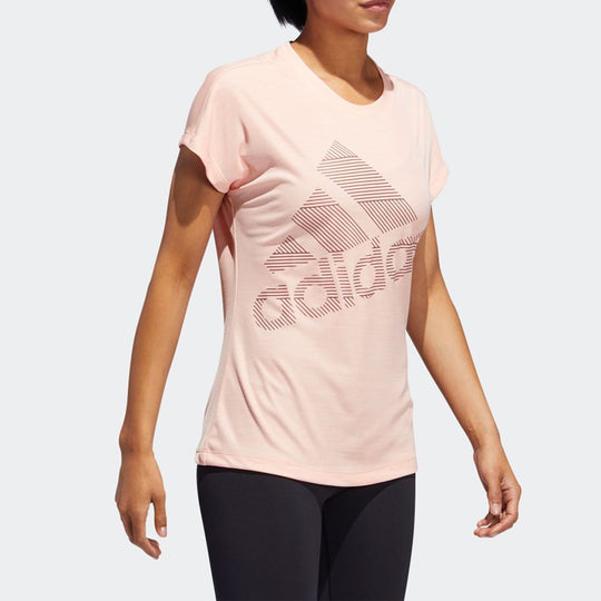 (WMNS) adidas Badge of Sport Tee 'Pink' EB4496