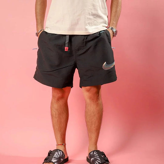 Men's Nike Outdoor Functional waterproof Pocket Logo Athleisure Casual Sports Shorts Black DJ1428-010