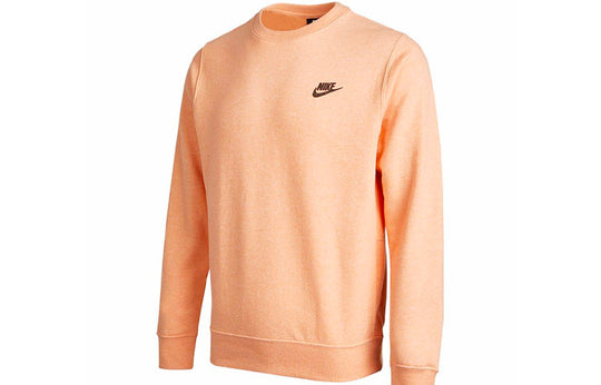 Nike Sportswear Alphabet Logo Round Neck Long Sleeves Apricot Pink DA0684-800