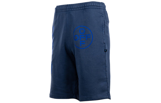 Men's OFF-WHITE Alphabet Logo Casual Shorts Version Blue OMCI006F19E300093830 Shorts - KICKSCREW